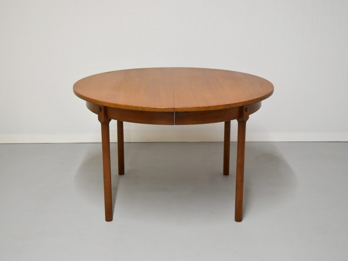 ラウンドテーブル/エクステンションテーブル/丸テーブル/ダイニングテーブル/オーク無垢